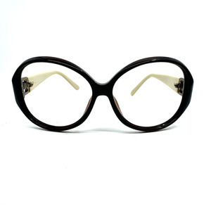 FURLA 2 SU 4669G Sunglasses Frames Only Black Ivory Butterfly Womens‎ H9413